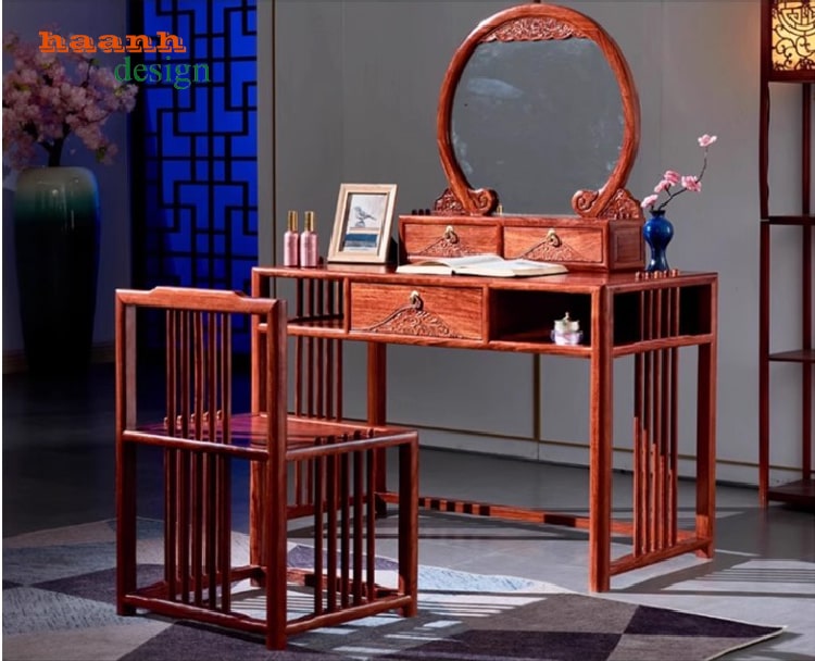 mẫu bàn trang điểm đẹp sơn phủ 5 lớp inchem