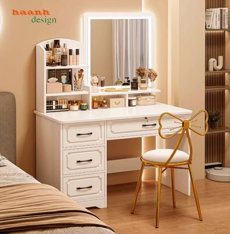 Bàn Trang Điểm Gỗ Công Nghiệp Đẹp – Giải Pháp Nội Thất-BTH 009