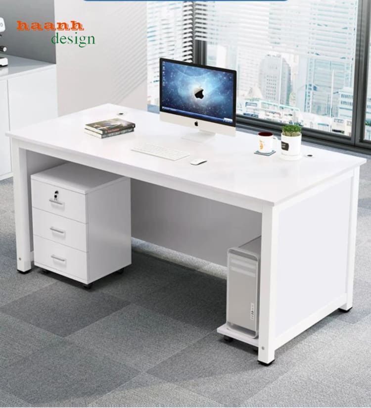 Bàn trưởng phòng gỗ công nghiệp khung vuông nhiều màu - BTF 008