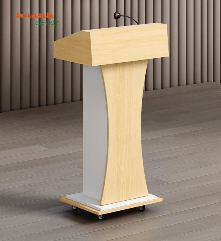 Bục phát biểu hội trường dáng cong phối màu đa dạng - BPB 011