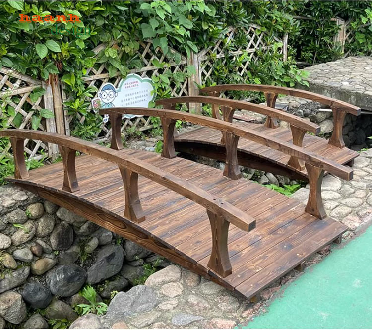 cầu gỗ đẹp gỗ teak tự nhiên Nam Mỹ