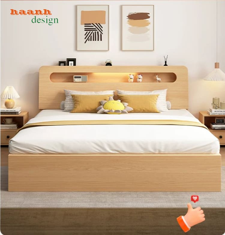 Hình dáng mặt trước giường GDC 007 Mẫu giường GDC 007 nhìn trực diện trong phòng trẻ em