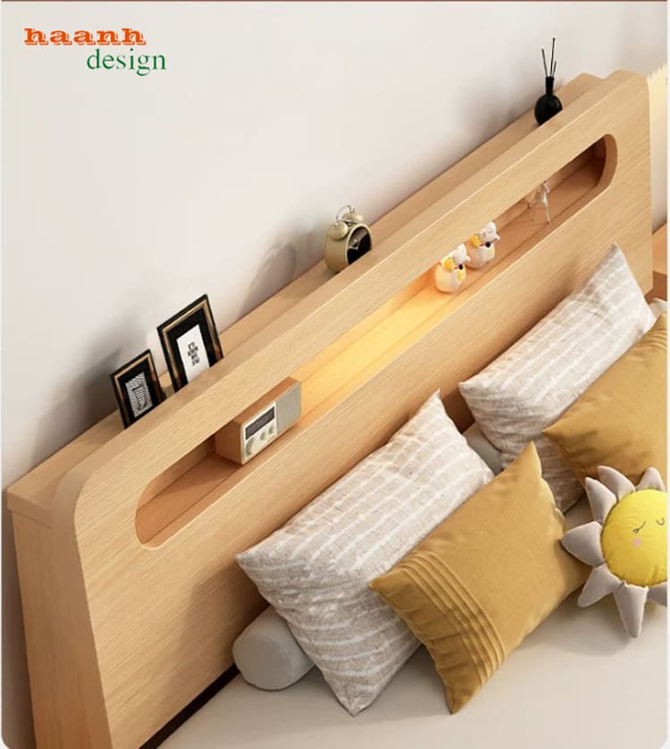 Chi tiết hộc mở trên đầu giường GDC 007 Chi tiết đầu giường hộc mở của GDC 007