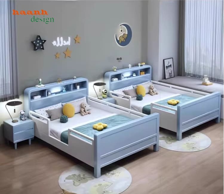 Giường ngủ trẻ em bằng gỗ hiện đại, bền đẹp cho gia đình Việt-GDC 005