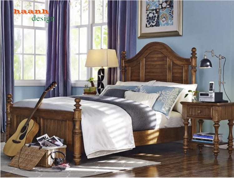 Giường cho trẻ em 10 tuổi phong cách cổ điển Mỹ-GND 016
