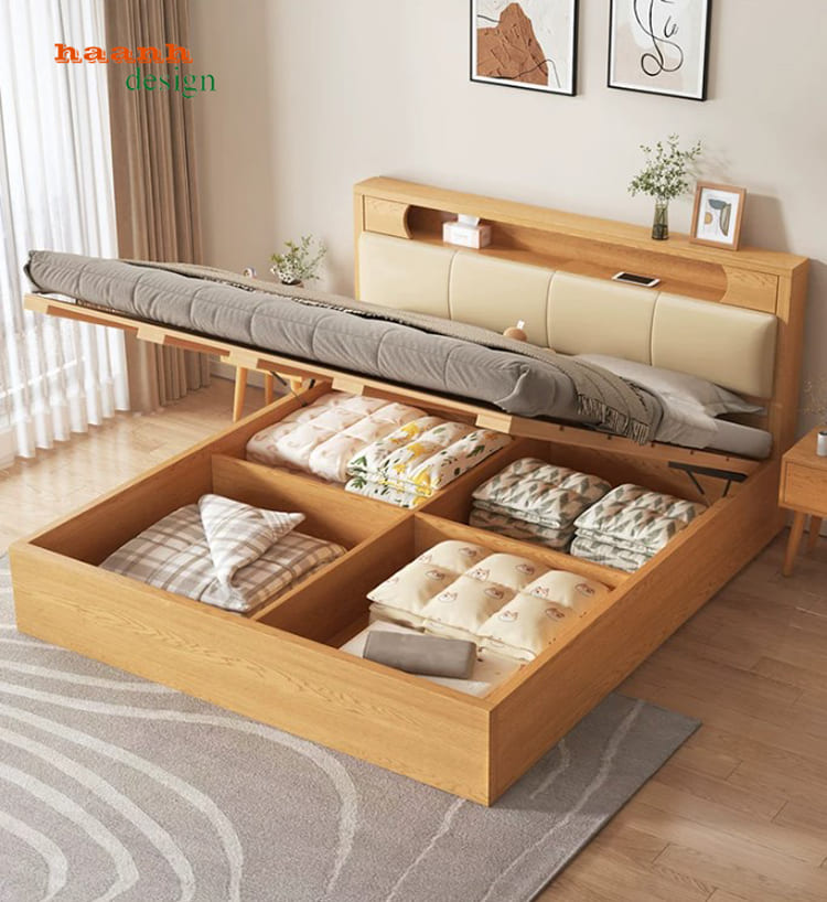 giường ngủ gỗ công nghiệp đẹp hiện đại MDF chống ẩm
