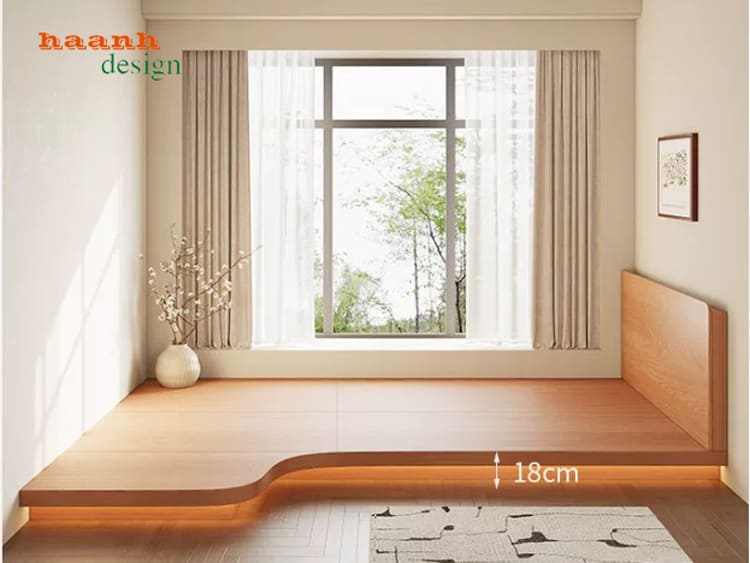 mẫu giường gỗ công nghiệp hiện đại MDF chống ẩm Malaysia
