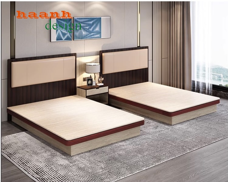 Giường ngủ khách sạn gỗ công nghiệp