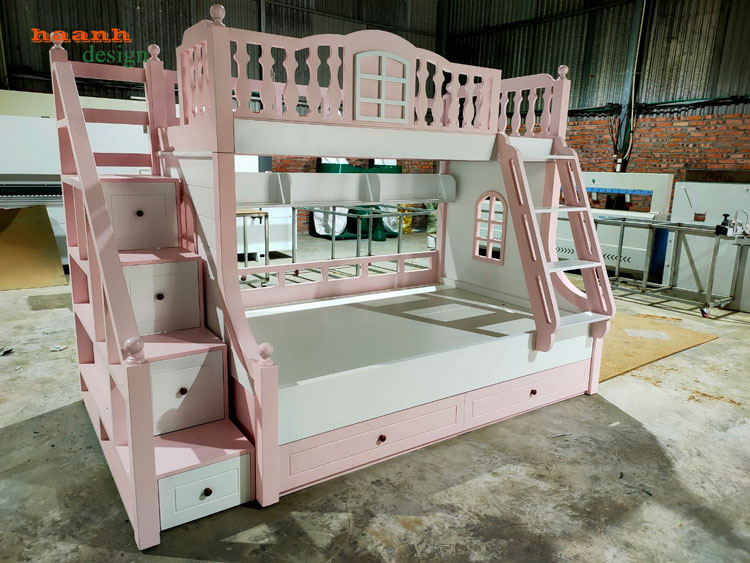 Thi công giường tầng trẻ em cho khách hàng tại Quảng Ninh 