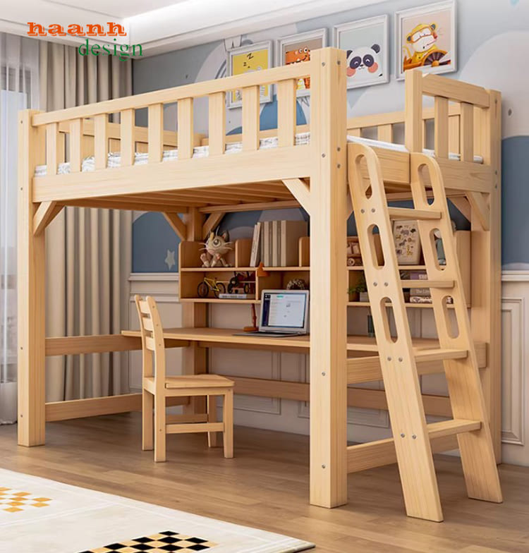 Giường tầng gỗ cho bé