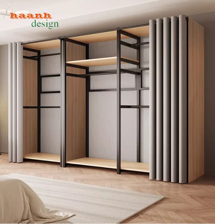 Kệ khung sắt treo quần áo