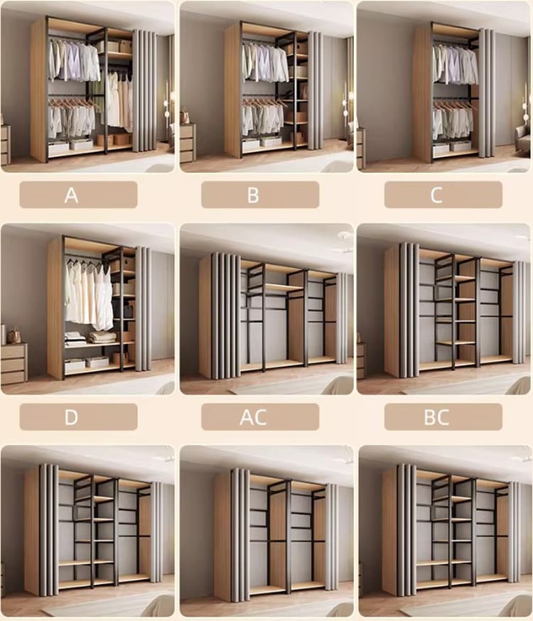 kệ khung sắt treo quần áo đa năng