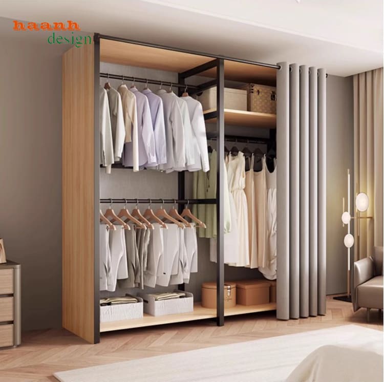 kệ khung sắt treo quần áo shop thời trang