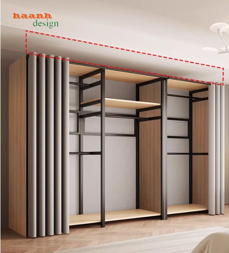 kệ khung sắt treo quần áo trưng bày