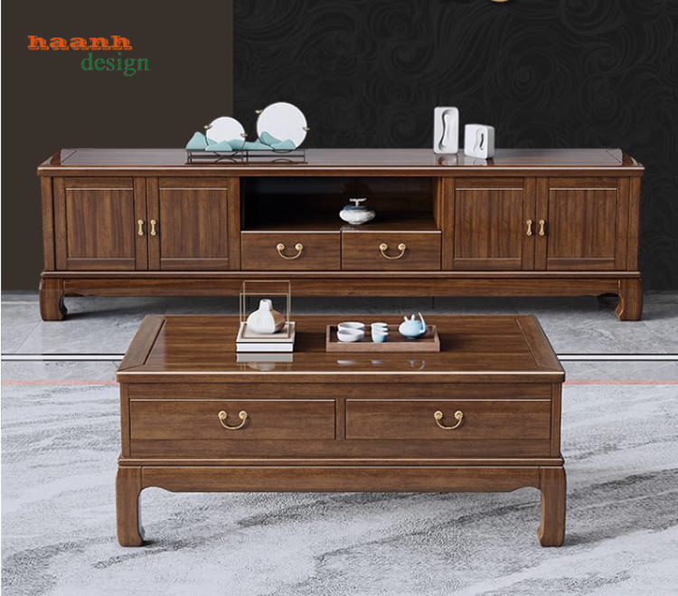 kệ tivi phòng khách đẹp – chất liệu gỗ sồi tự nhiên và gỗ Flywood