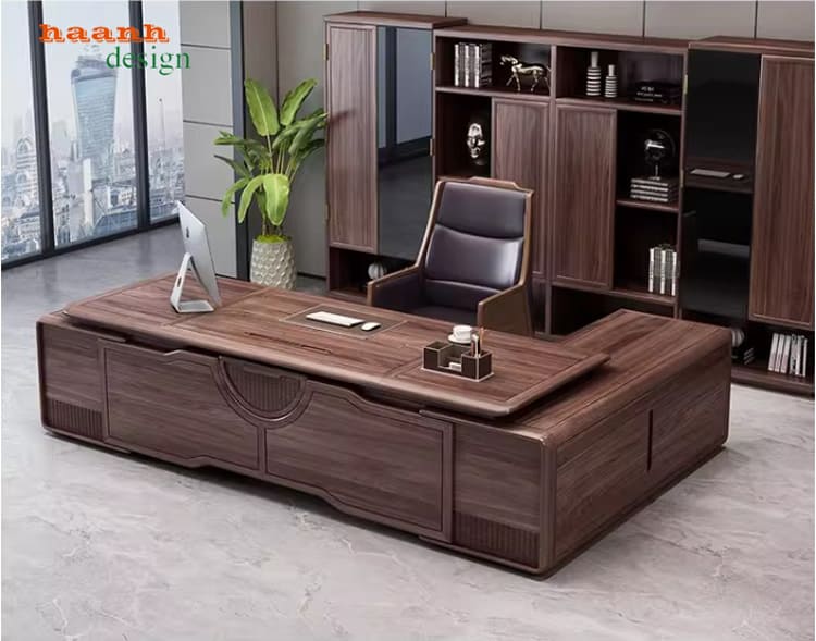 bàn làm việc cho lãnh đạo trong văn phòng hiện đại