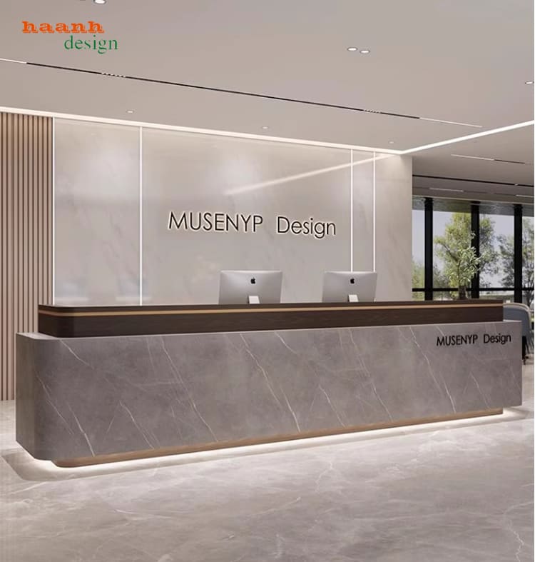 bàn lễ tân văn phòng MDF chống ẩm chất lượng cao