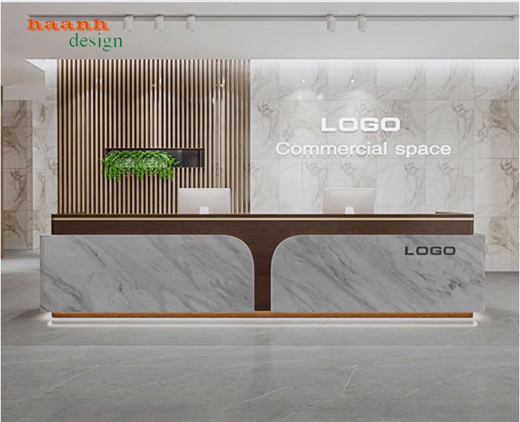 thiết kế quầy tiếp tân hiện đại đẹp