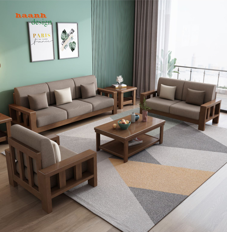 Sofa gỗ tự nhiên hiện đại 