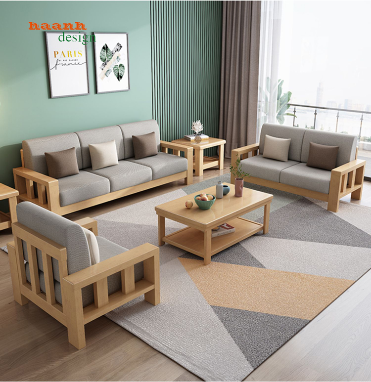 sofa gỗ tự nhiên 