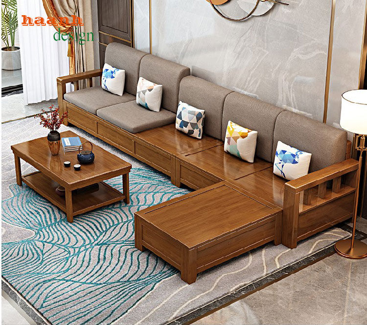 bàn ghế sofa gỗ phòng khách 