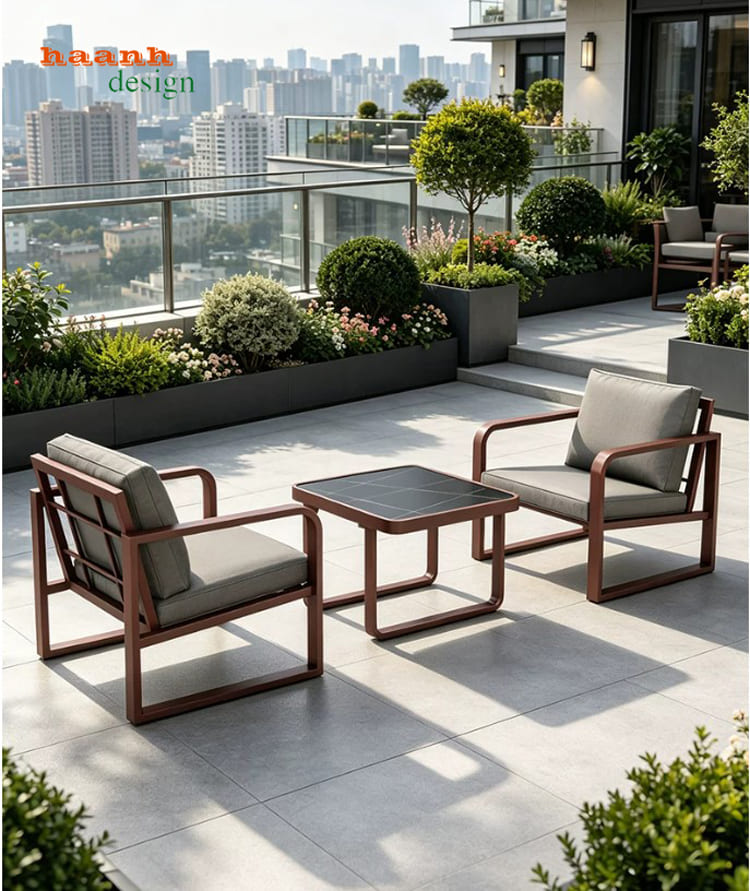SST 010 - phương án hai ghế đơn Hai ghế đơn SST 010 bố trí cùng bàn nhỏ