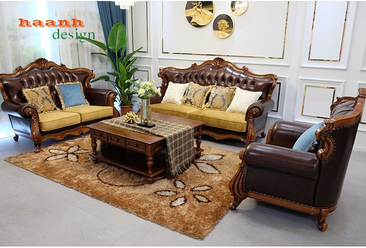 Sofa phòng khách tân cổ điển châu âu sản phẩm cao cấp. SFC 001