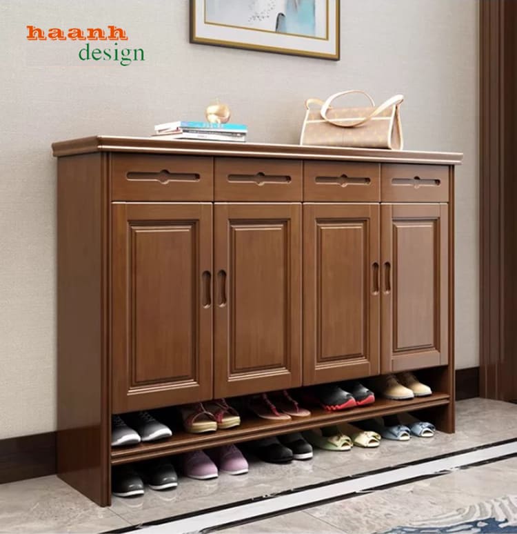 Mẫu tủ giày dép bằng gỗ sang trọng xu hướng 2026-TGH 013