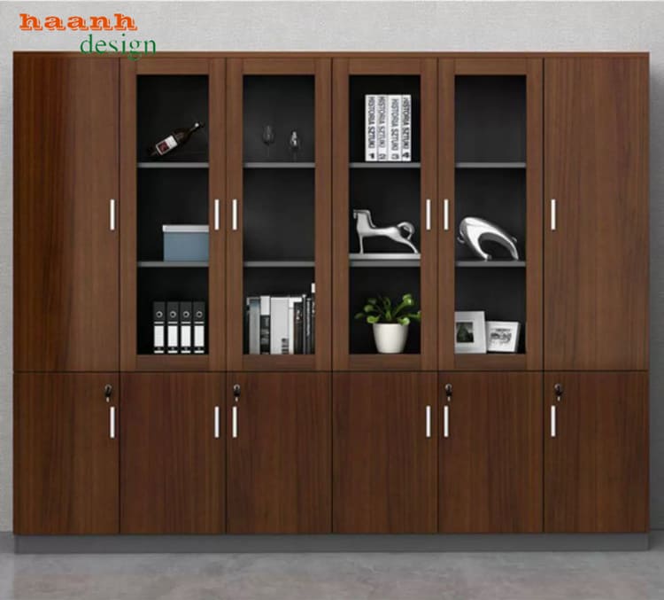 Tủ hồ sơ gỗ công nghiệp dạng bốn khoang Tủ hồ sơ gỗ công nghiệp cấu hình bốn khoang