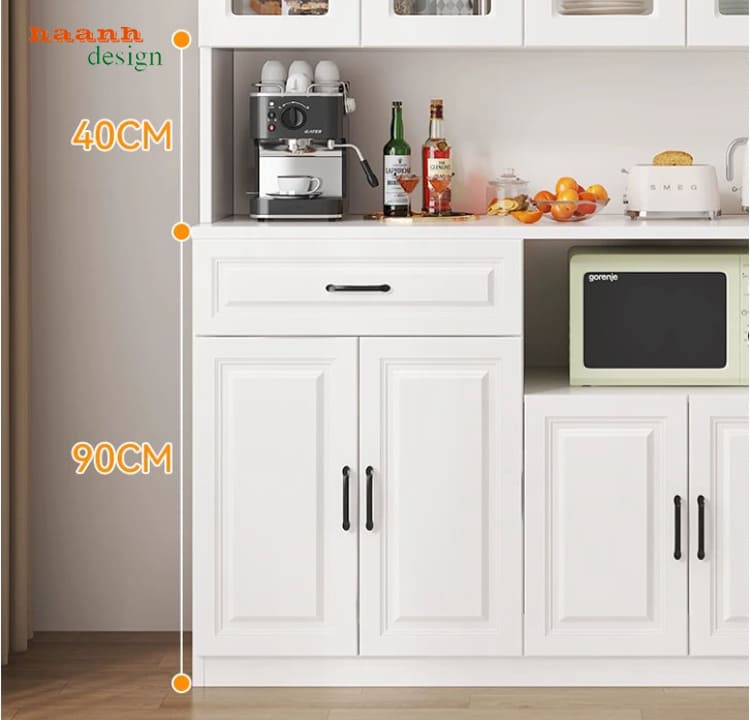 Khoảng mở cao 40 cm v&agrave; th&acirc;n dưới cao 90 cm tr&ecirc;n tủ TDN 006