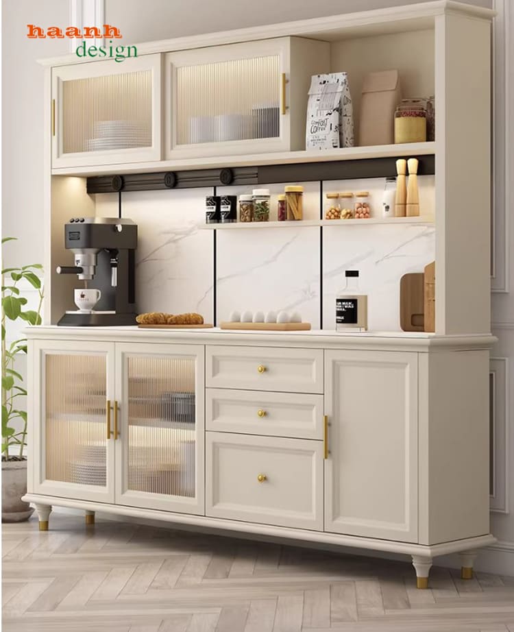 Kệ gỗ lưu trữ phòng bếp hiện đại, gọn gàng cho mọi không gian-TLT 009