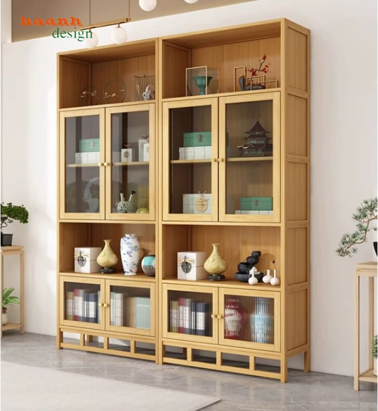 Phương án hai mô-đun TPK 018 Tủ TPK 018 ghép hai mô-đun màu sáng