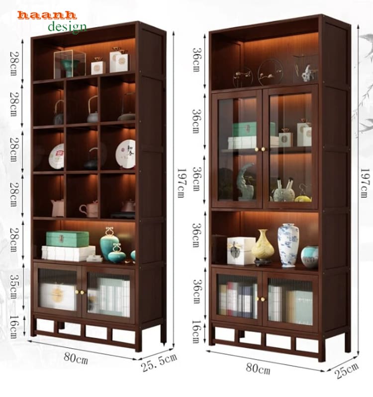 Kích thước mô-đun đơn TPK 018 Kích thước tủ trang trí phòng khách mô-đun TPK 018