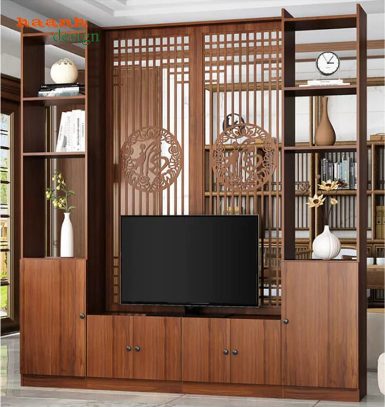 TPK 019 tông nâu vân gỗ Tủ trang trí TPK 019 tông nâu vân gỗ