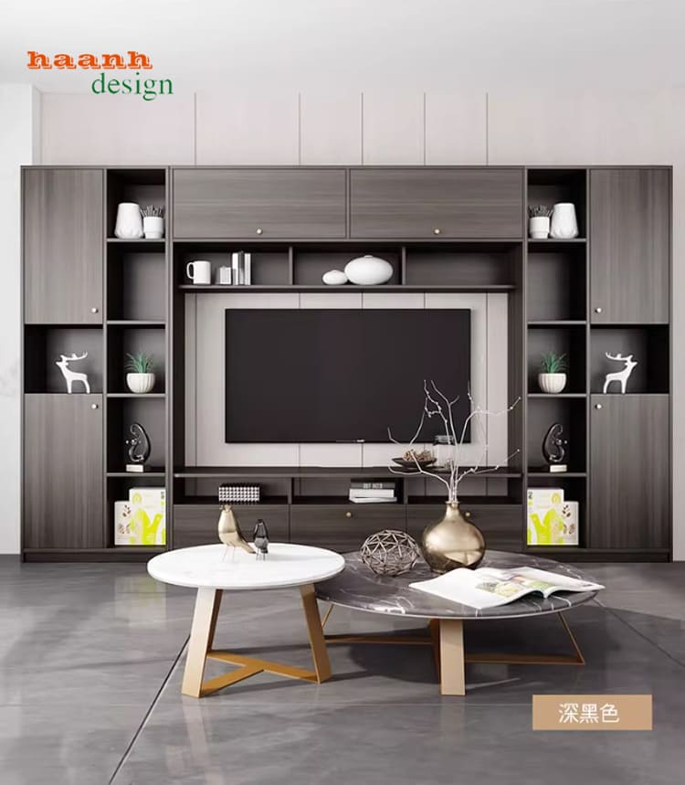 tủ tường gỗ công nghiệp phủ melamine cao cấp