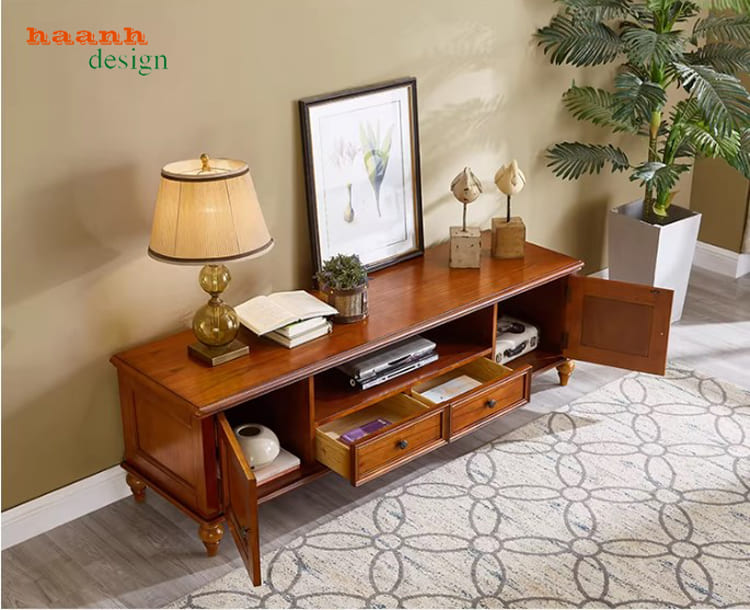 tủ rượu phòng khách hiện đại gỗ sồi