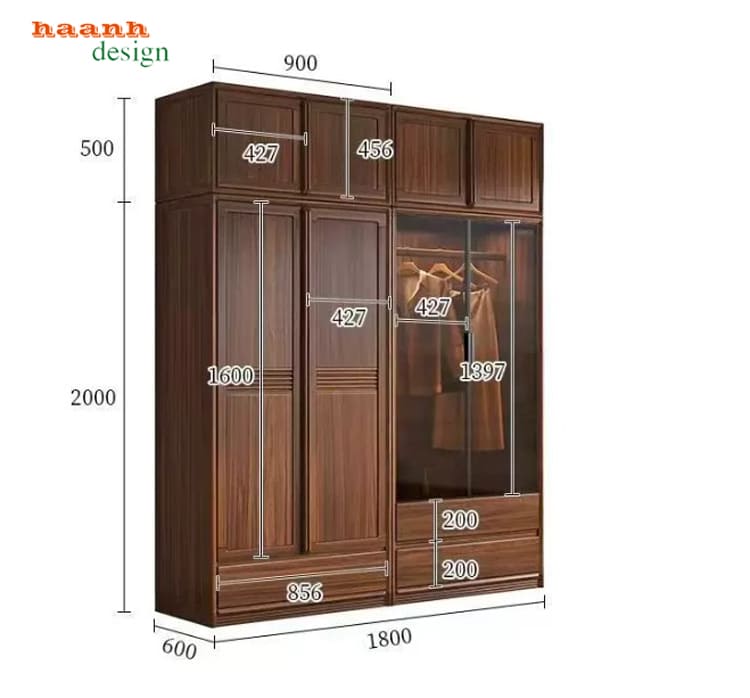 Tủ quần áo gỗ tự nhiên