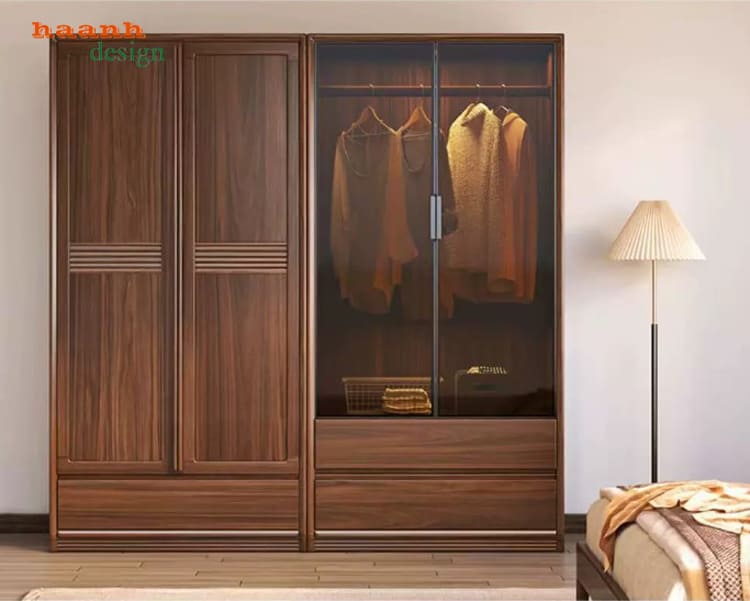 Tủ quần áo gỗ tự nhiên