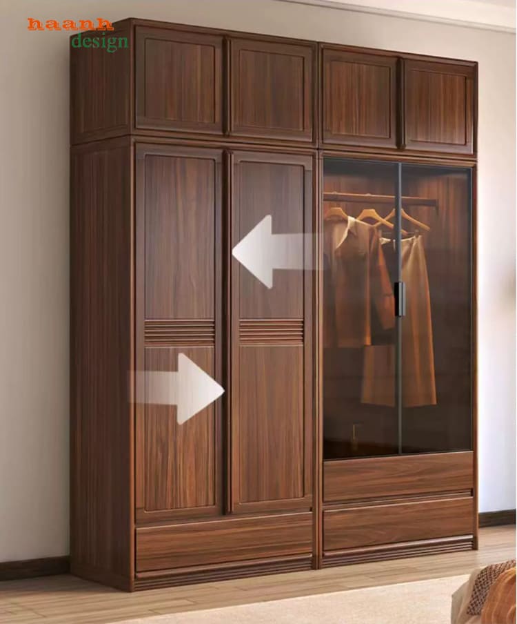 Tủ quần áo gỗ tự nhiên
