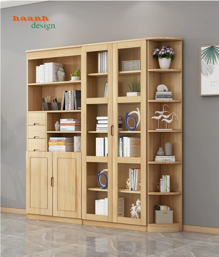 kệ tủ sách hiện đại gỗ công nghiệp màu trắng