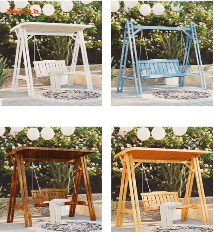 ghế xích đu gỗ cao cấp